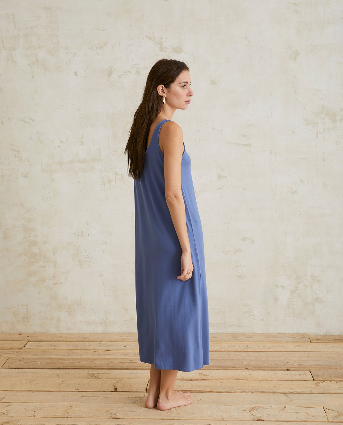 Long Flowy Dress - Indigo