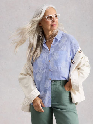 Sophie Jacquard Shirt Blue Multi