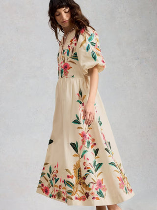 Maeve Embroidered Midi Dress