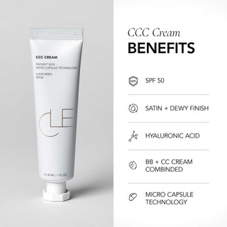 CCC Cream SPF 50 Tinted Sunscreen - Lighter shades: Warm medium light
