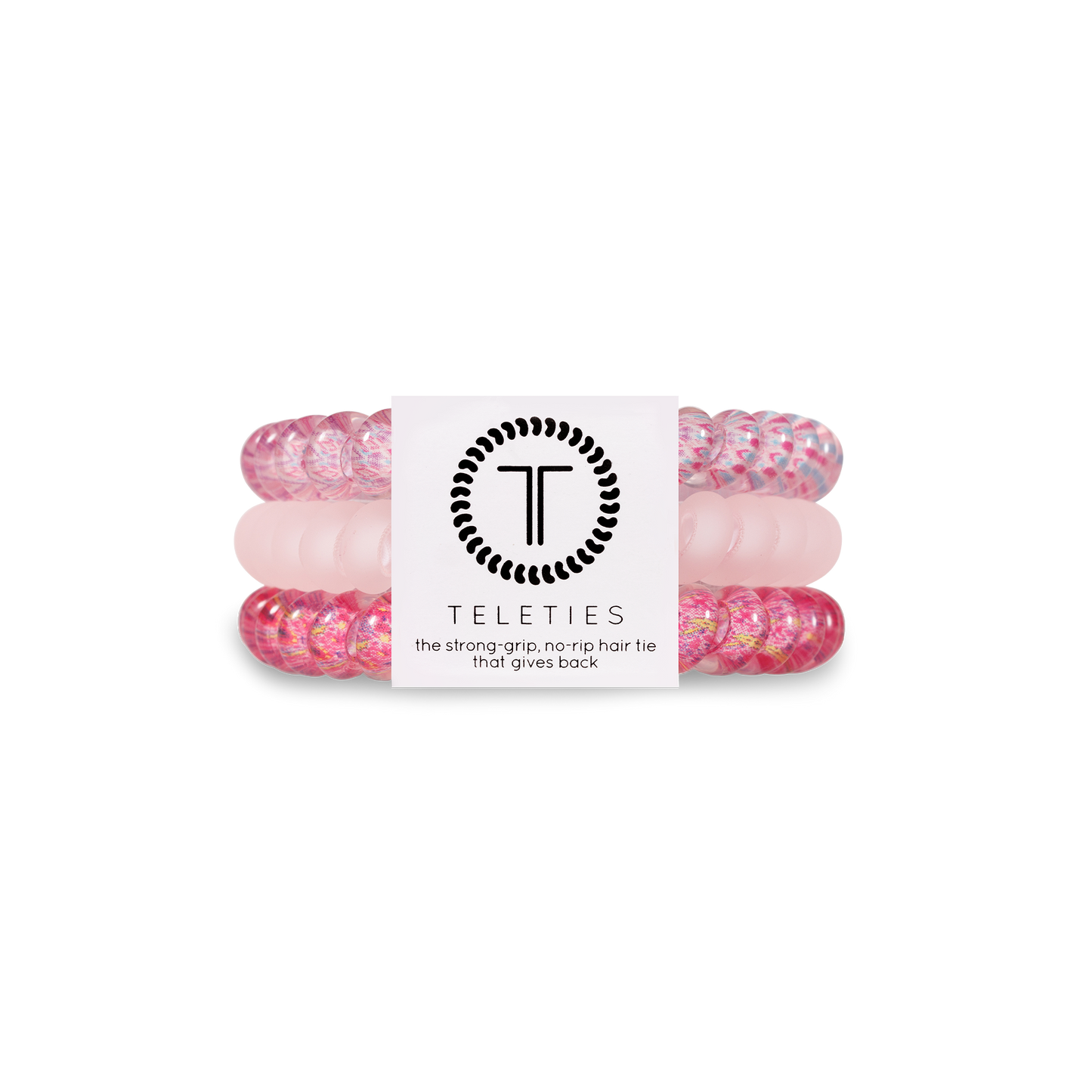 Think Pink - Small spiral hair ties, 3 pack