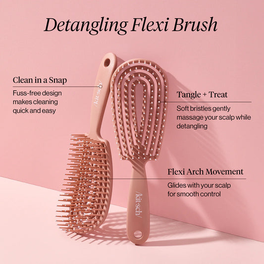 Wet & Dry Detangling Flexi Brush - Terracotta