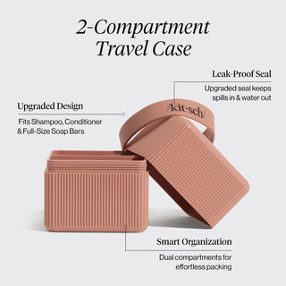 Solid Shampoo & Conditioner Travel Case - Terracotta