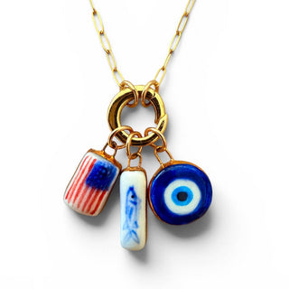 Lucky Fish Charm: Blue Fish White Background