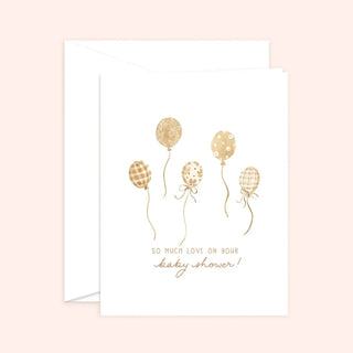 So Much Love On Your Baby Shower Balloon Card - White