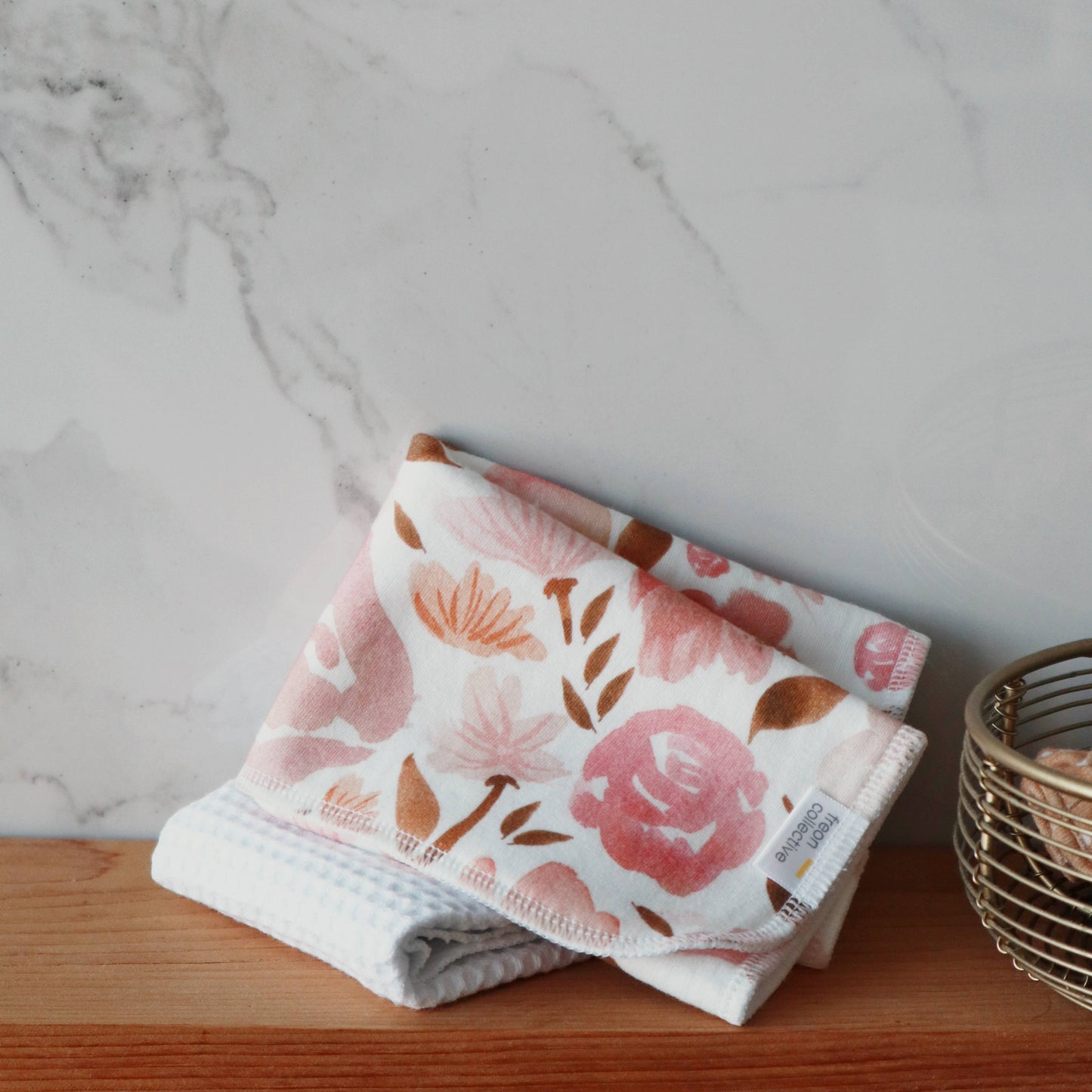 Organic Cotton Face Cloth - Juliet Florals