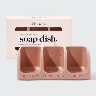 Self-Draining Soap Dish - Made from Recycled Plastic
