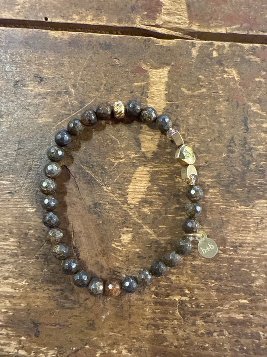 8mm san marco bronzite stretch bracelet