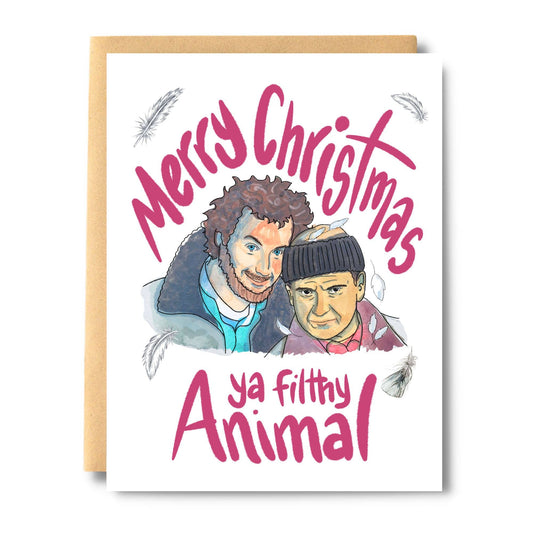 Home Alone Merry Christmas You Filthy Animal Card: With Card Clasp