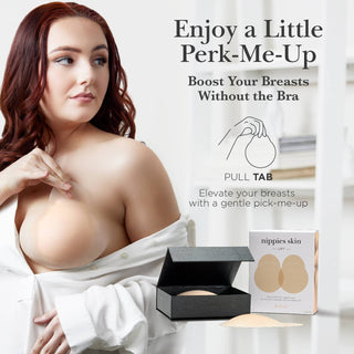 Nippies Skin Adhesive Nipple Covers with Lifting Tab: Creme / Size 1