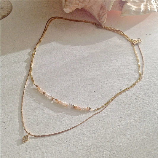 Diamond Dog Double Strand Bead Necklace  in Santa Fe