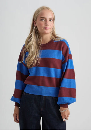 MSLOLLY KNIT PULLOVER - ANDORRA STRIPE