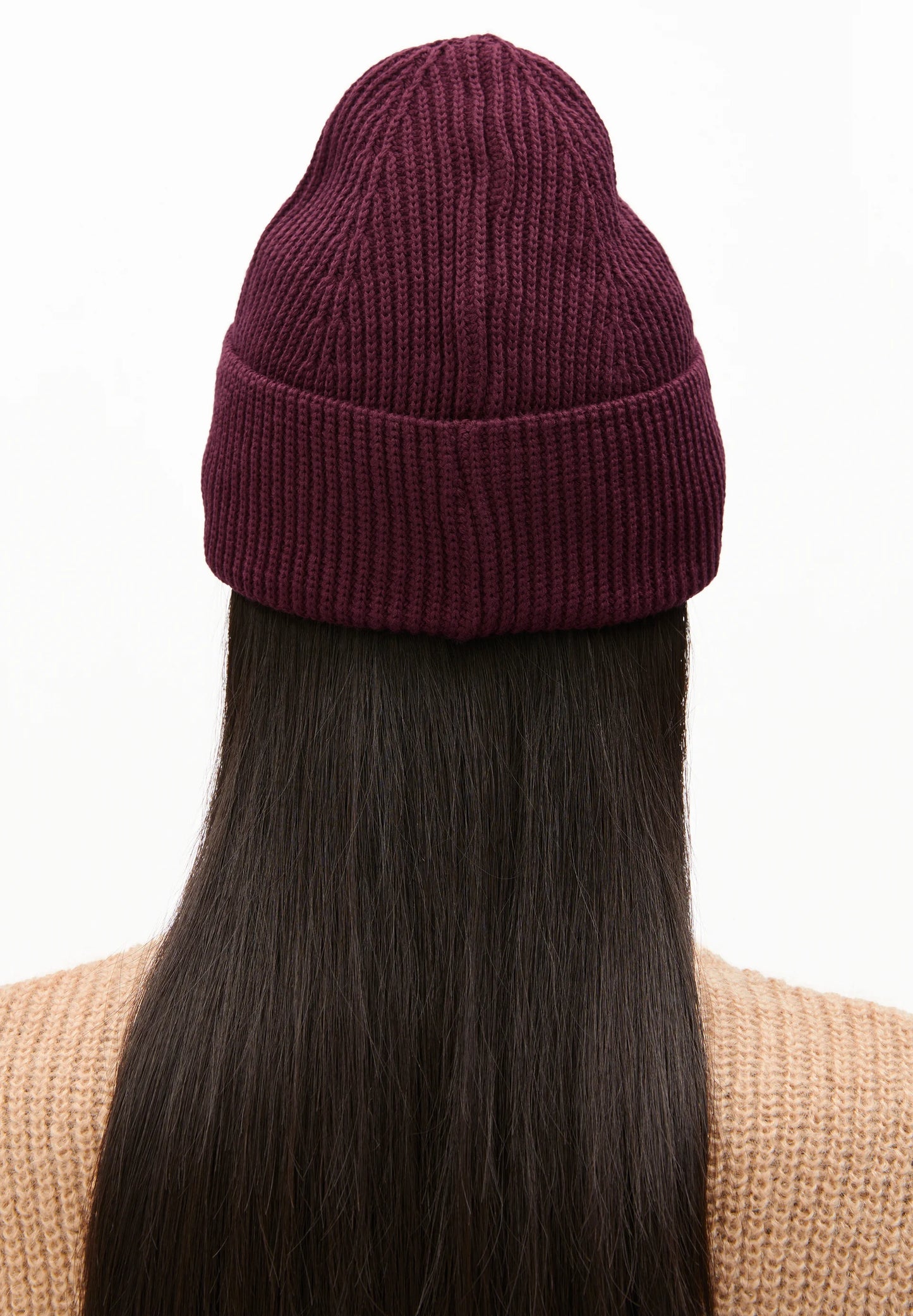 ICONIC A NILDAAO COTTON BEANIE-Dark Cranberry