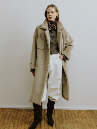 JAN faux fur trench coat [Mink]