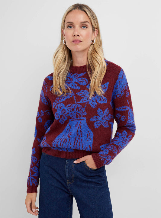 Eugenie Floral Jacquard Sweater