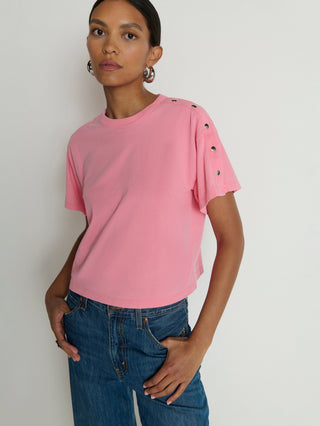 Ada Button Tee - Quartz