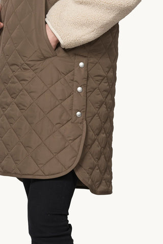 Quilted Vest - Mud