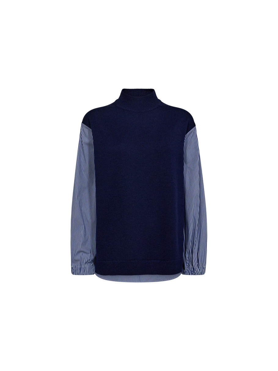 MMJuella LS Stripe Combi Knit