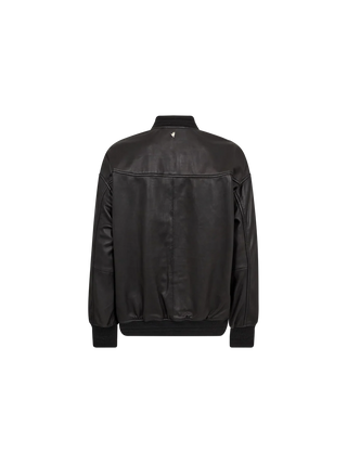 MMRuby Leather Bomber Jacket Black