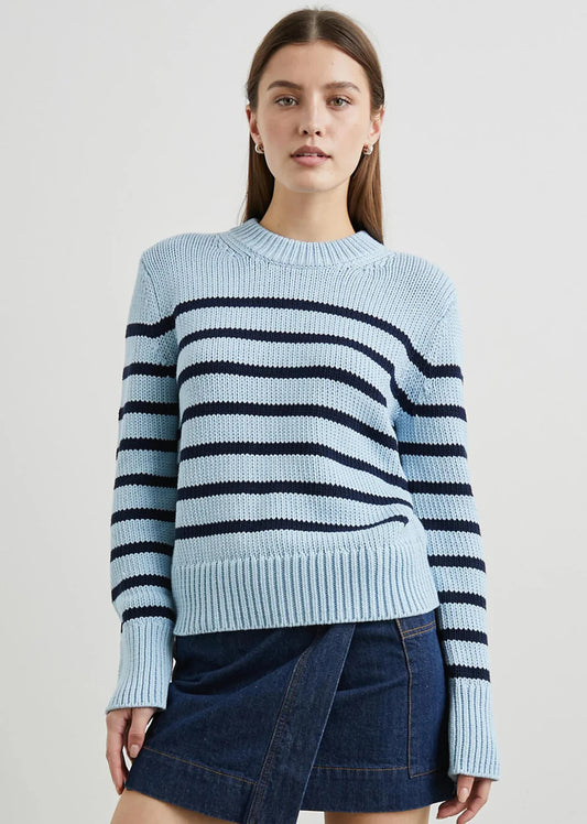 Alise Sweater - Sky Navy Stripe