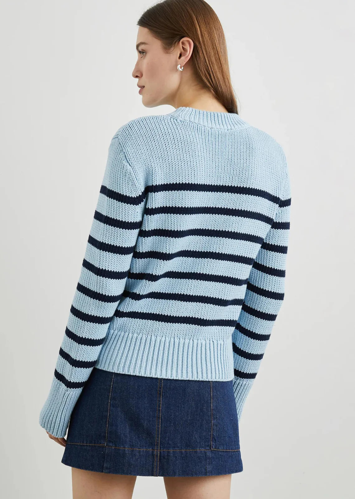 Alise Sweater - Sky Navy Stripe