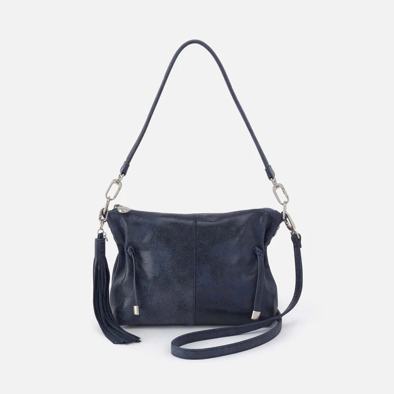 Kori Hobo in Buffed Leather - Indigo Sky