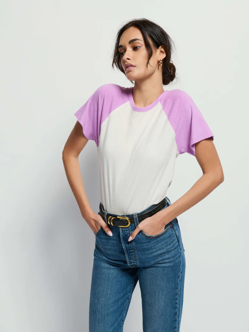 Bobbie Baseball Tee  - Violet