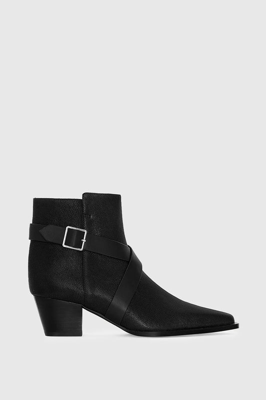Bowery Buckle Boot in Black