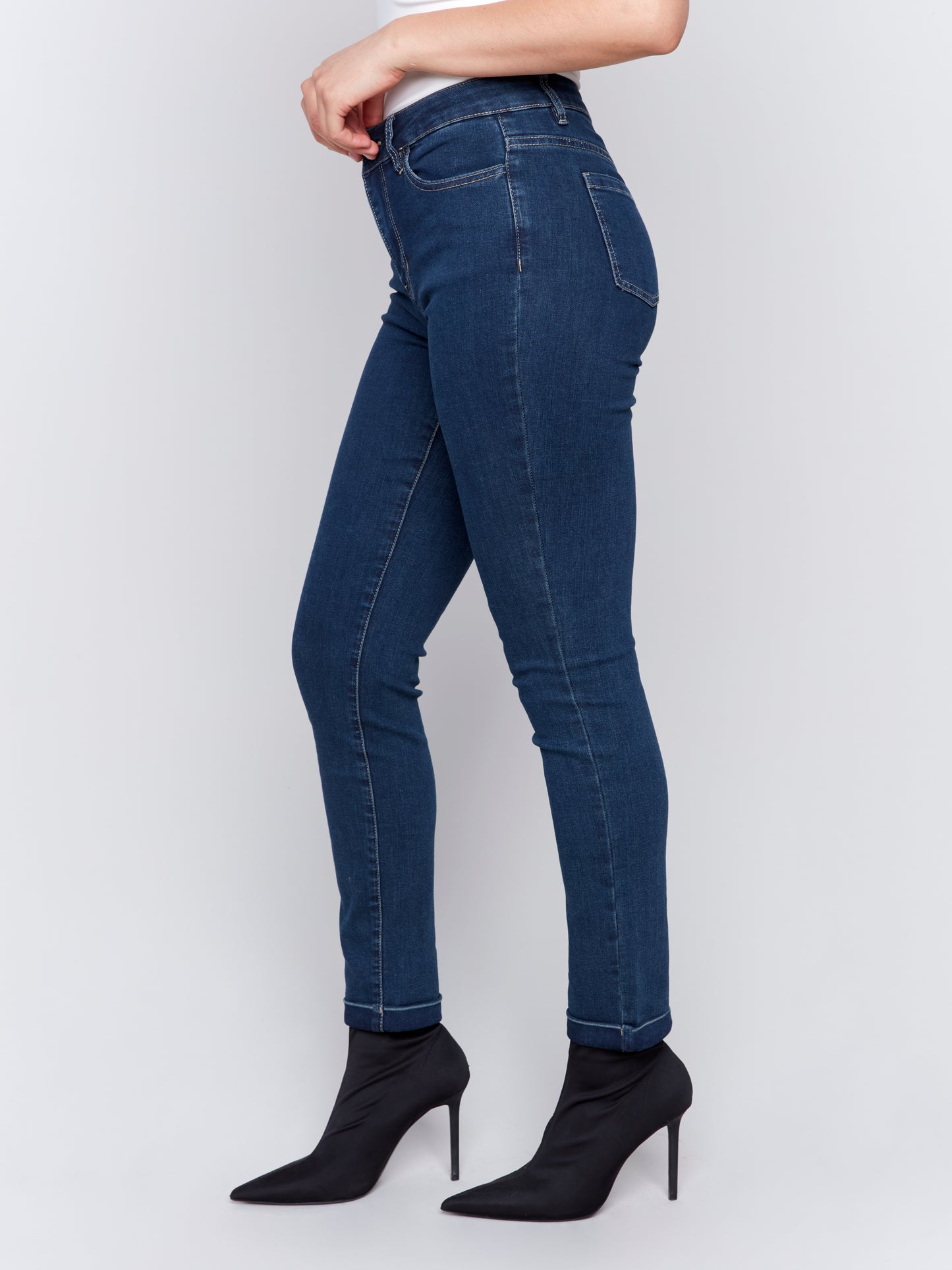 Denim Jeans with Hem Cuff