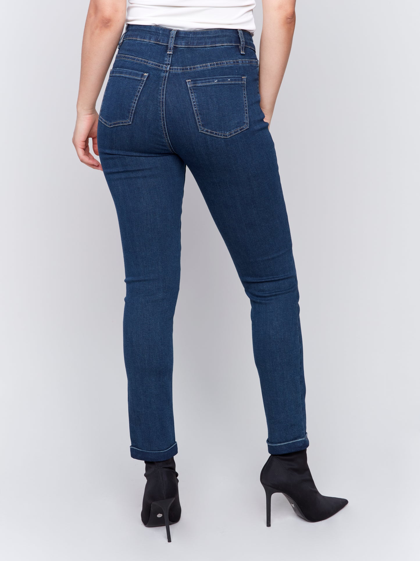 Denim Jeans with Hem Cuff