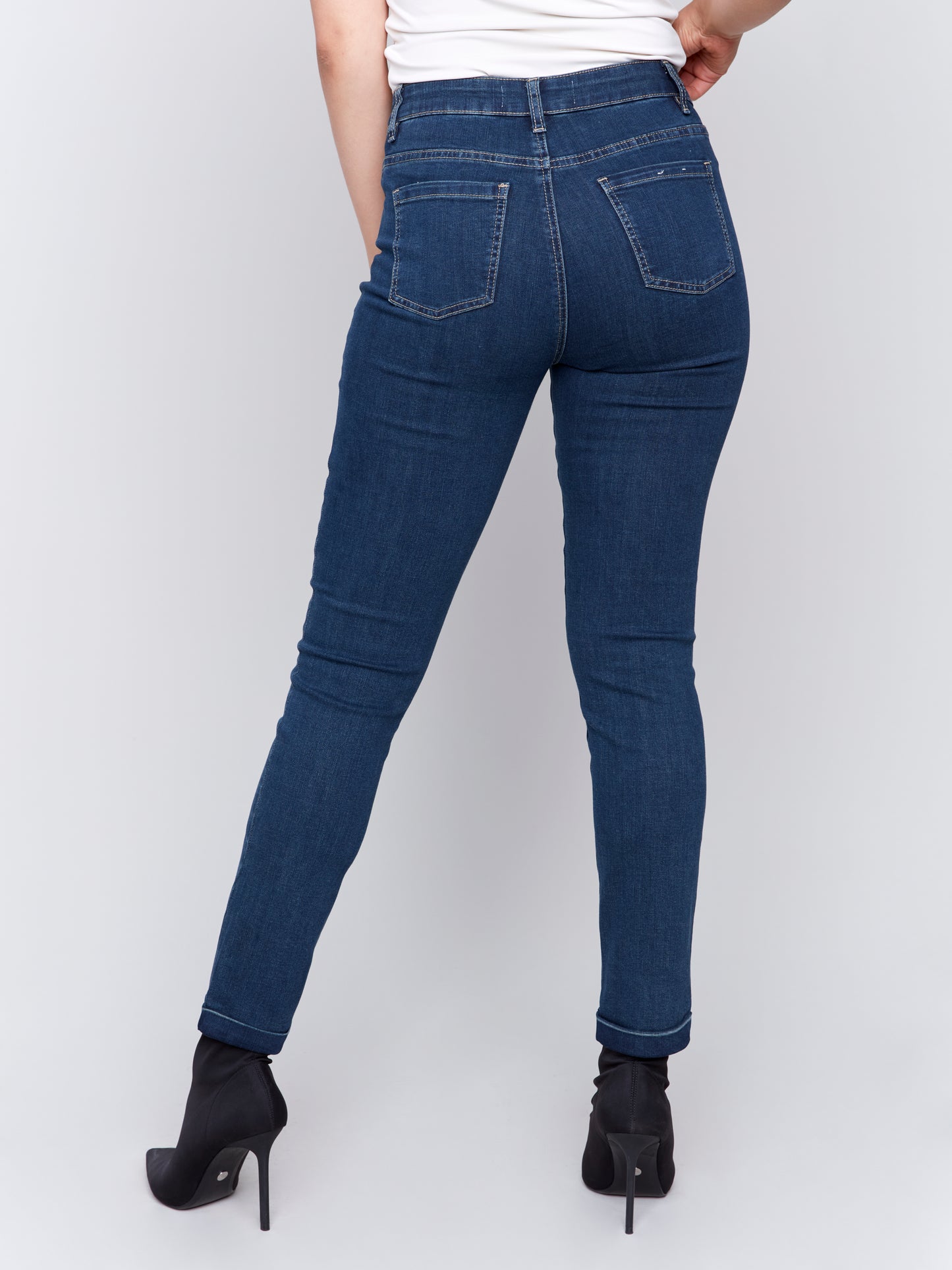 Denim Jeans with Hem Cuff