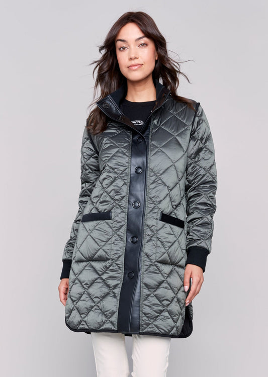 Reversible Long Quilted Jacket