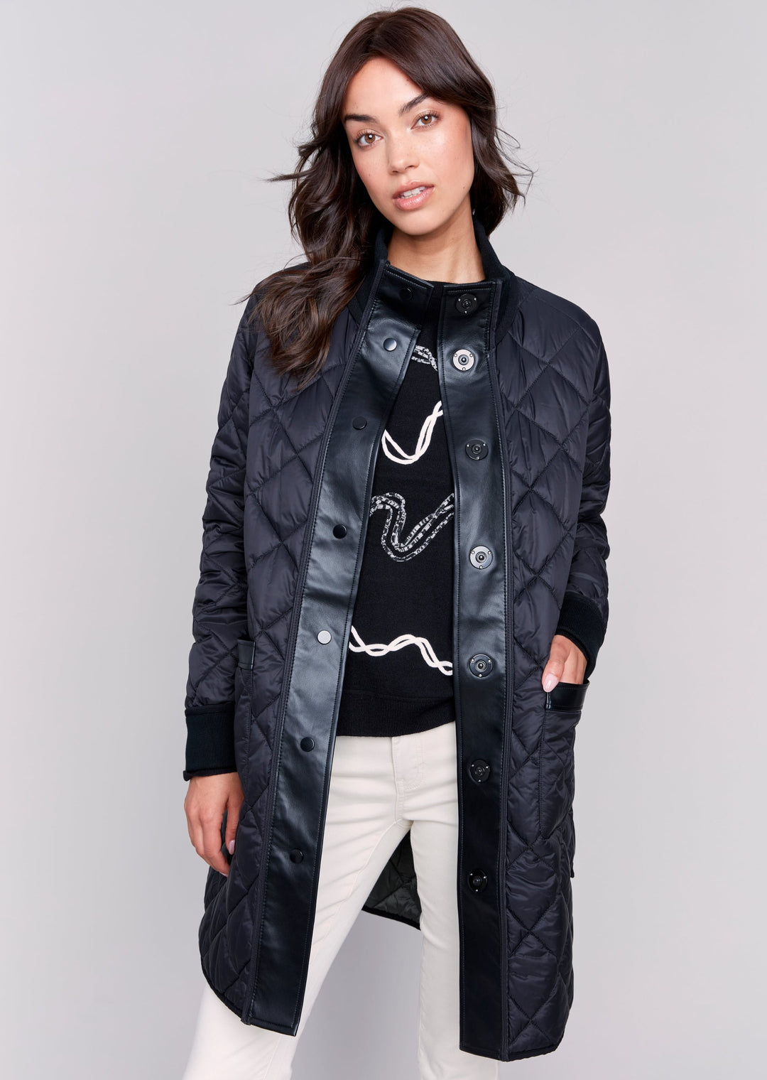 Reversible Long Quilted Jacket