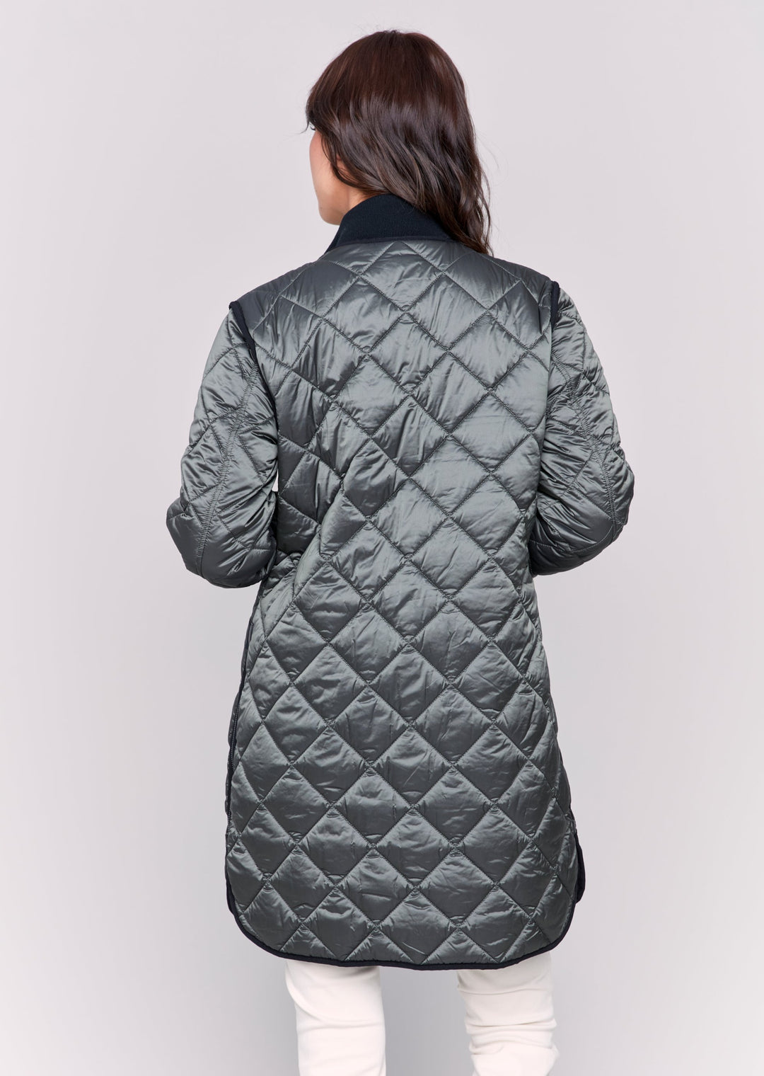 Reversible Long Quilted Jacket