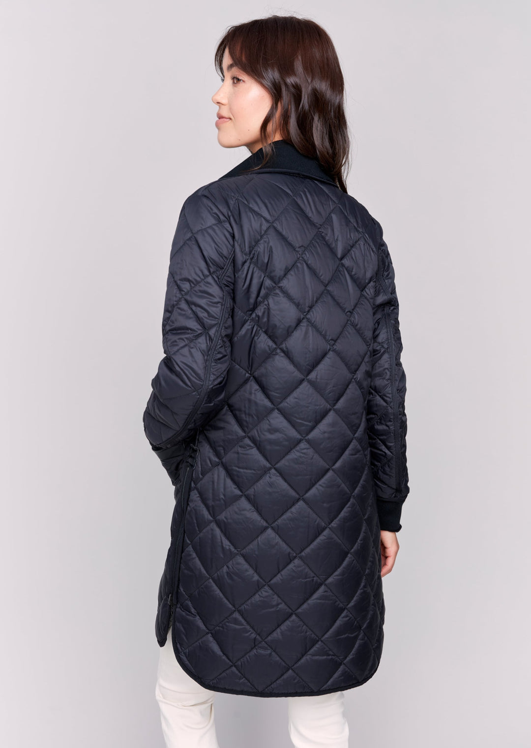 Reversible Long Quilted Jacket