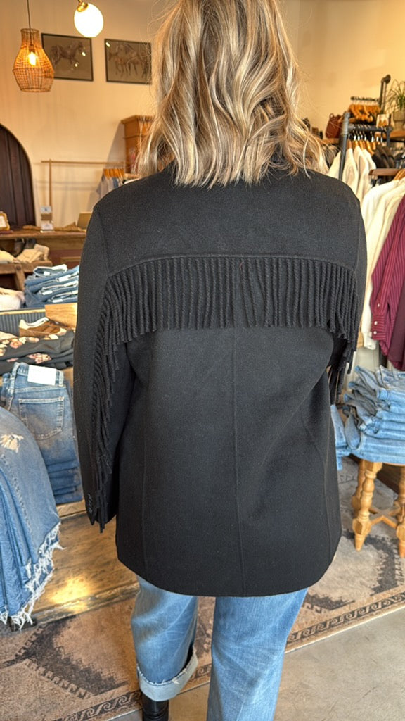 Fringe Coat - Black