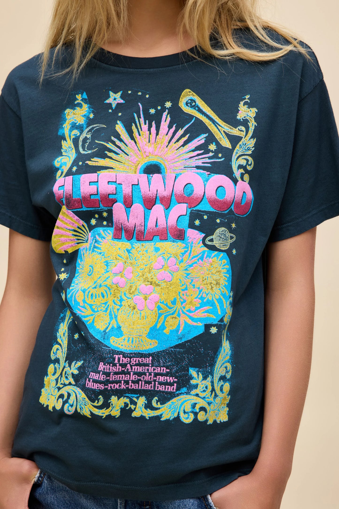 FLEETWOOD MAC CELESTIAL BOUQUET BOYFRIEND TEE