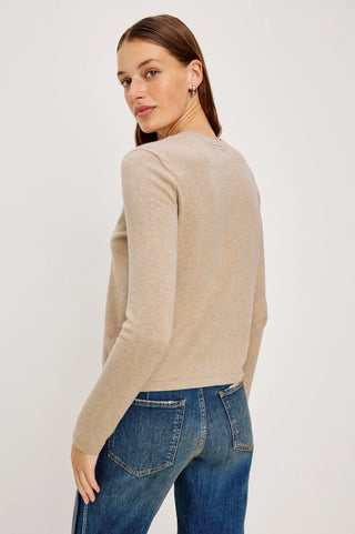 Cotton Cashmere Long Sleeve in Heather Oat