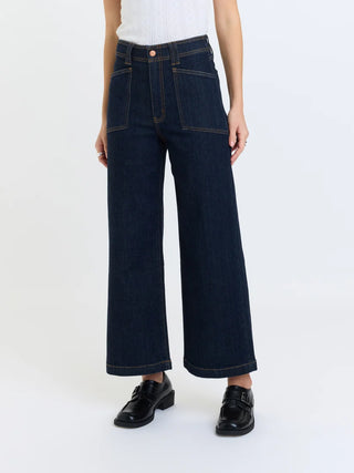 VALLEY GIRL WIDE LEG ANKLE IN RINSE