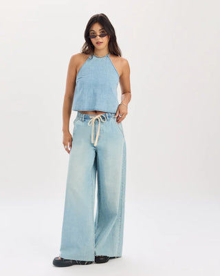 CABANA DRAWSTRING WIDE LEG IN CHARMED