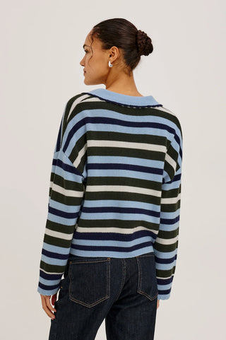 Delora Sweater in Sky Forest Stripe