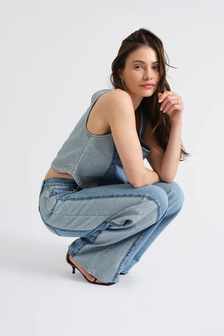 Solana Sleeveless Top in Coasting
