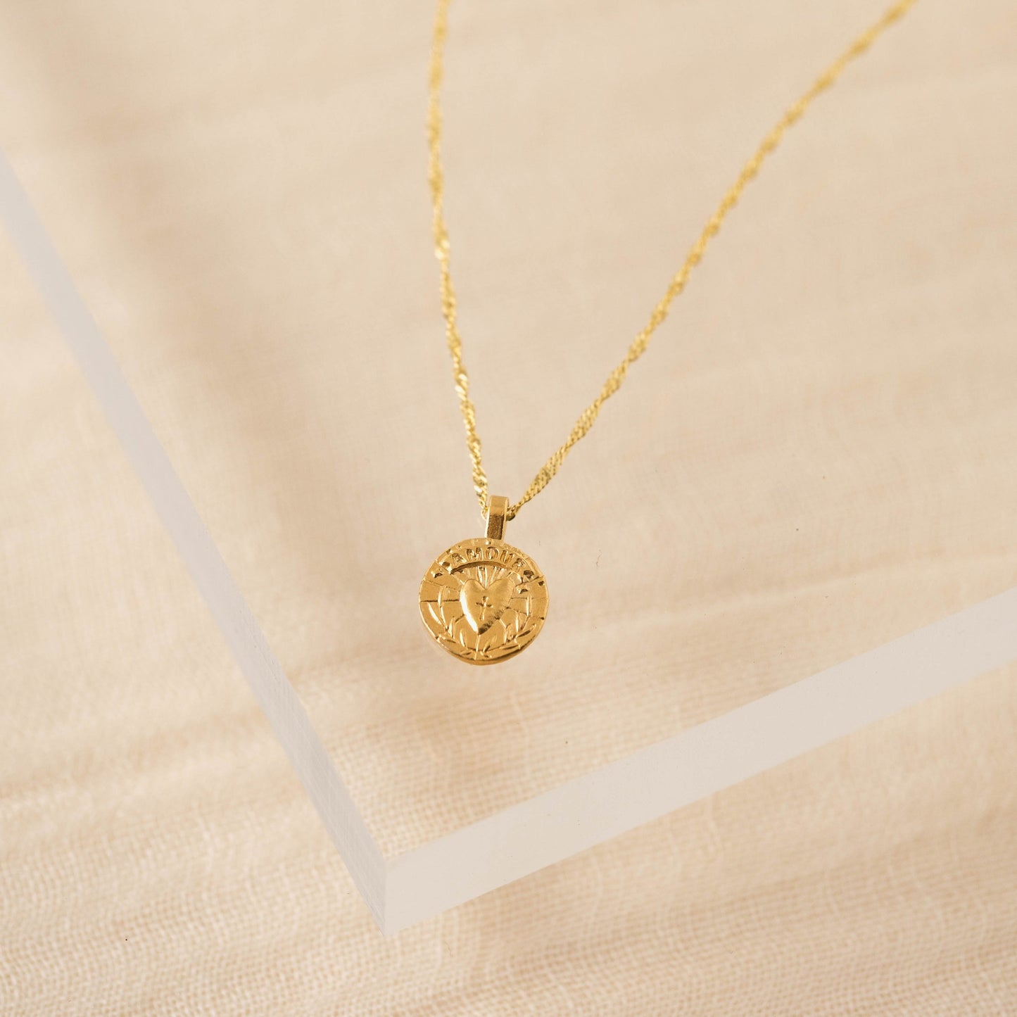 Demi Fine Heart Coin Necklace