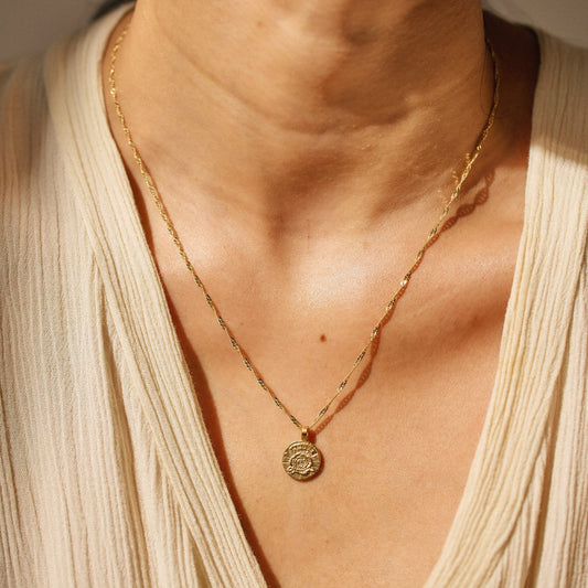 Demi -Fine Rose Charm Necklace