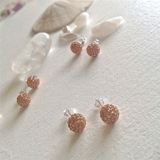 Novasphere Ball Stud Earrings in Rose Gold