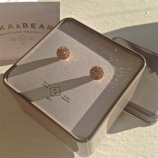 Novasphere Ball Stud Earrings in Rose Gold