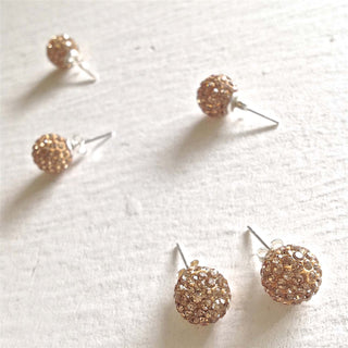 Novasphere Ball Stud Earrings in Rose Gold