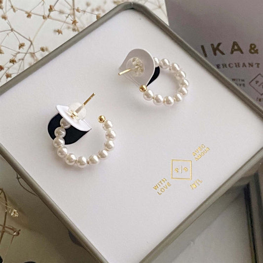 La Paz Pearl Hoop Earrings