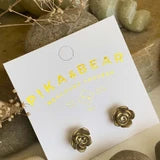"Alcott" Bronze Rose Stud Earrings