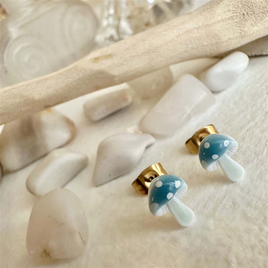 Agaric Porcelain Stud Earrings